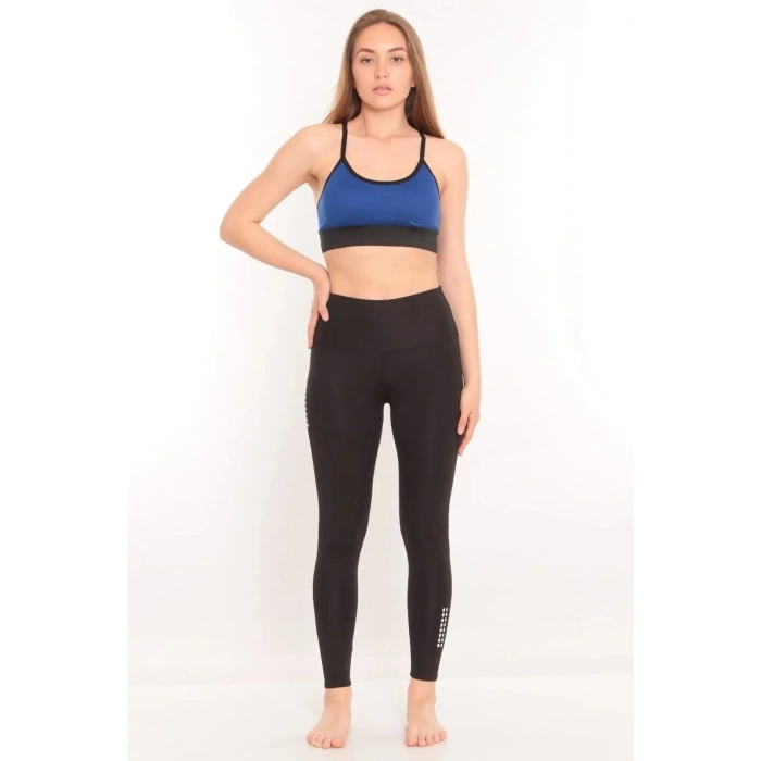 Kadın Pamuklu Penye Elastan Reflektor BAskılı İnceltici Push UP Dünlük Tayt2153