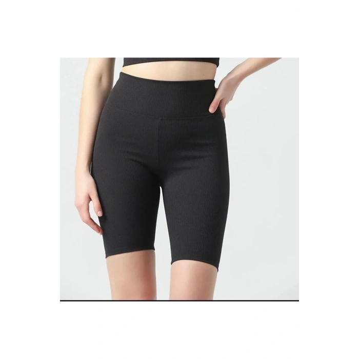 Fitilli Yüksek Bel Toparlayıcı PUSH-UP Kısa Spor Tayt