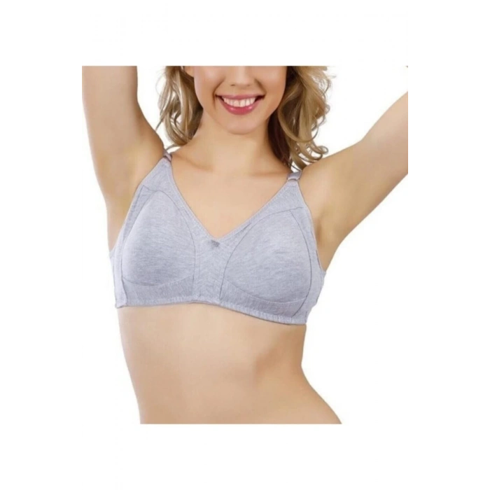Iç Giyim Kadın Gri Penye Toparlayıcı Dikişsiz Sütyen