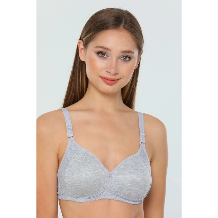 Gri Desteksiz Kadın Sütyen