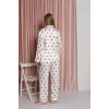 Saten Kalp Desenli Saten Pijama Takımı