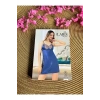 Miss Laris Saten Gecelik 2083 Mavi