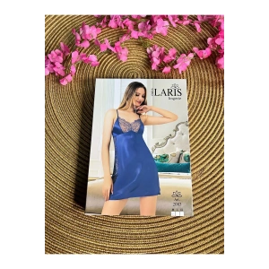 Miss Laris Saten Gecelik 2083 Mavi