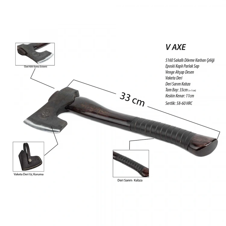 V Axe 33 cm Kamp Baltası
