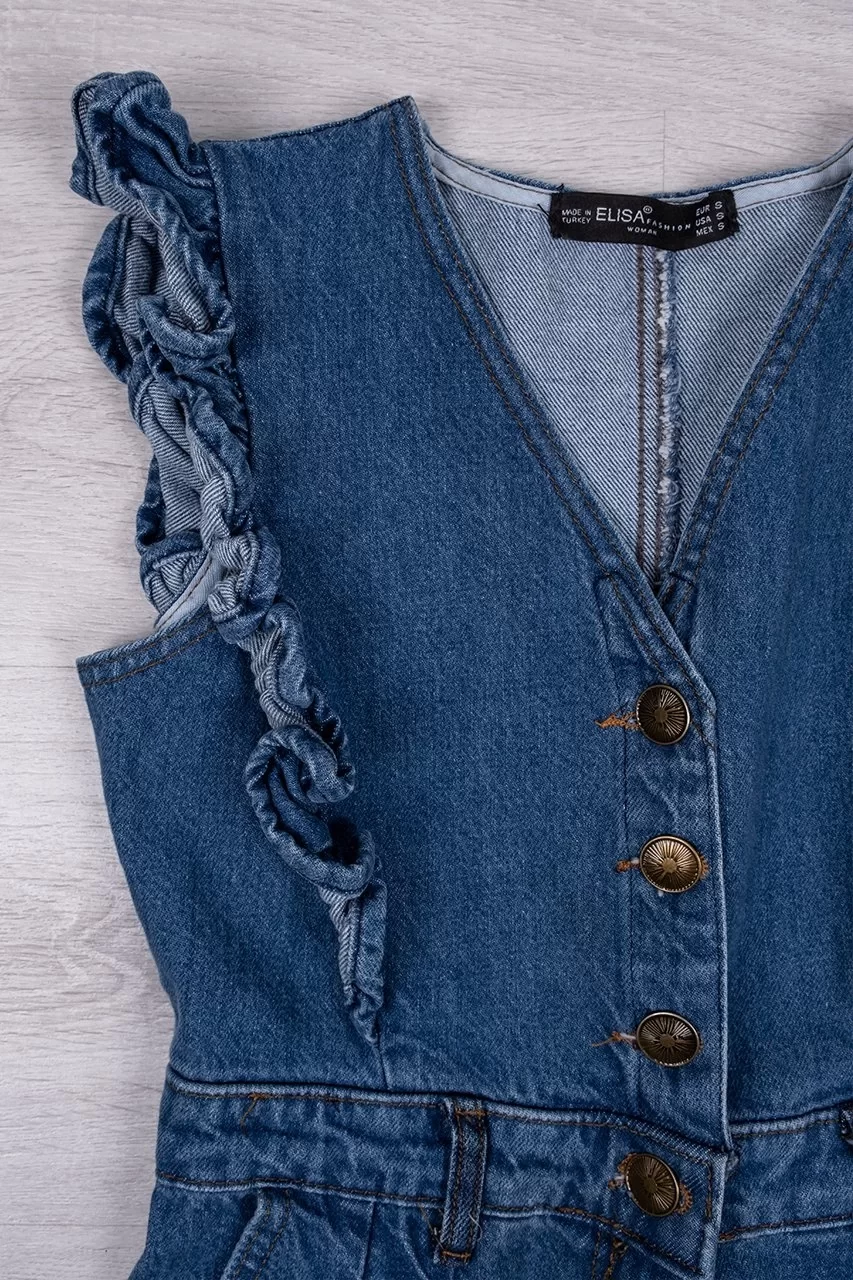 Elisa Fashion Volanlı Jean Tulum