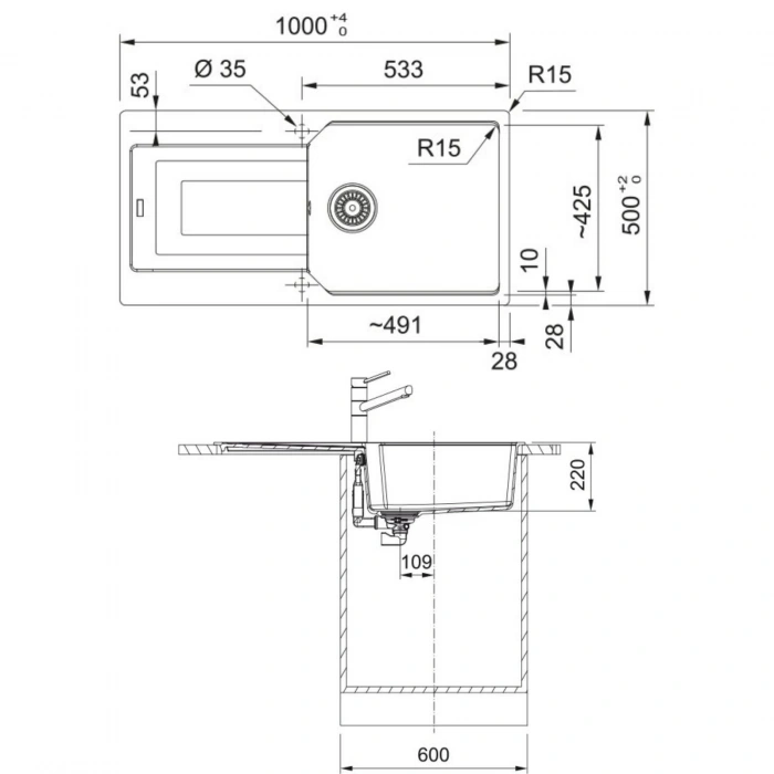 Franke Ubg 611-100 Nero Eviye