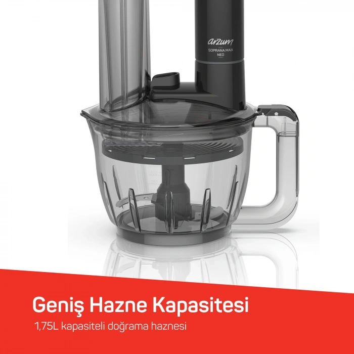Arzum Soprano Max Neo Blender Seti Siyah AR1187