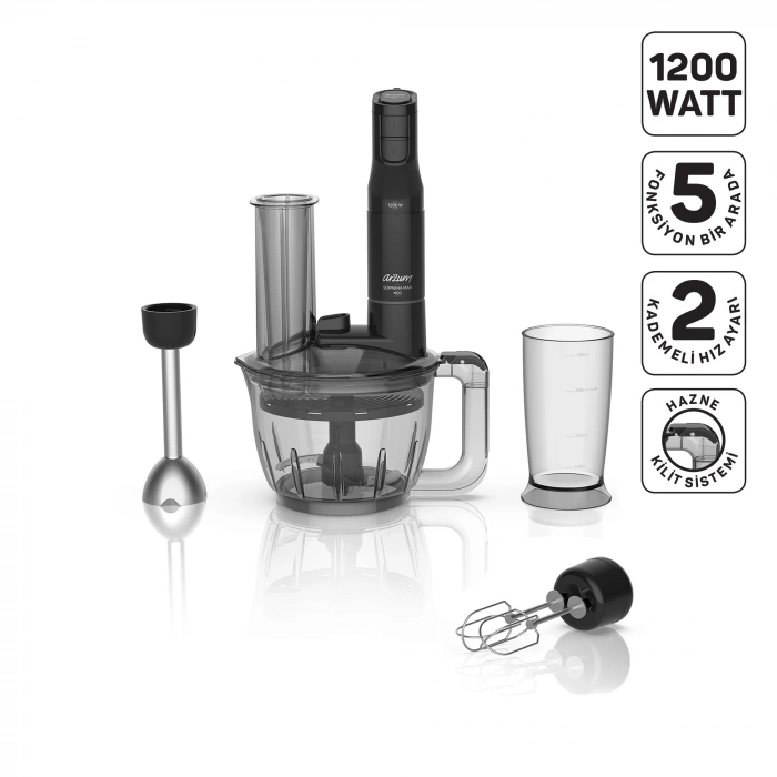 Arzum Soprano Max Neo Blender Seti Siyah AR1187