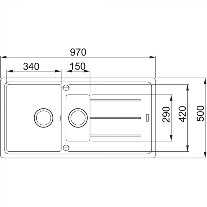 Franke Basis BFG 651-97 Eviye