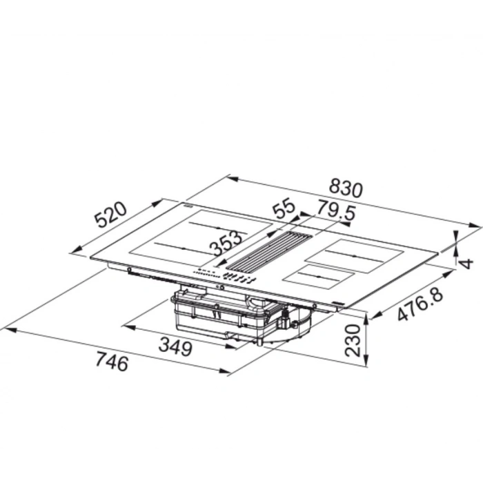 Franke Davlumbaz Entegreli Ocak FMA 8381 R HI 340.0705.337