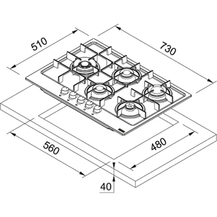 Franke Ocak FHMA 755 4G DCL OY C 106.0572.276