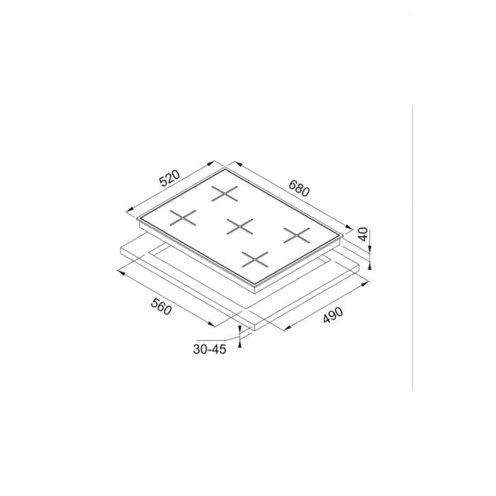 FRANKE OCAK FHNS 705 4G TC BK C 106.0490.102