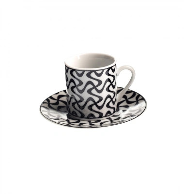 Siyah Desenli Kahve Fincanı