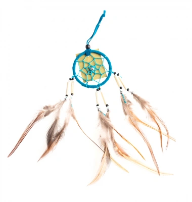 Dream Catcher (Düş Kapanı) Makrome Açik Mavi