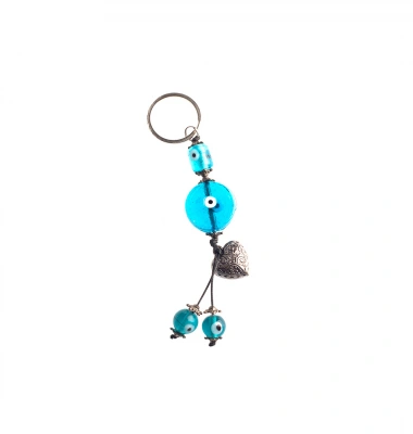 Kalpli Nazar Boncuklu Anahtarlık (El Yapımı)