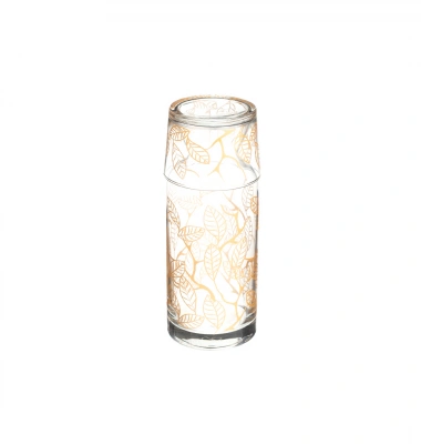 Cam Başucu Sürahisi Yapraklı