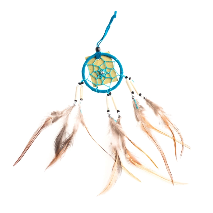 Dream Catcher (Düş Kapanı) Makrome Açik Mavi