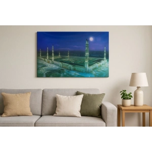 Mescid-i Nebevi Du Tablosu Resmi - İslami Hediye Seçeneği 40x60 Cm