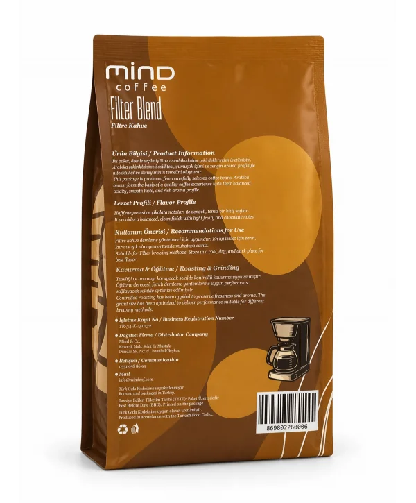 MİND COFFEE FİLTRE BLEND FİLTRE KAHVE PROFESSİONAL 250 gr