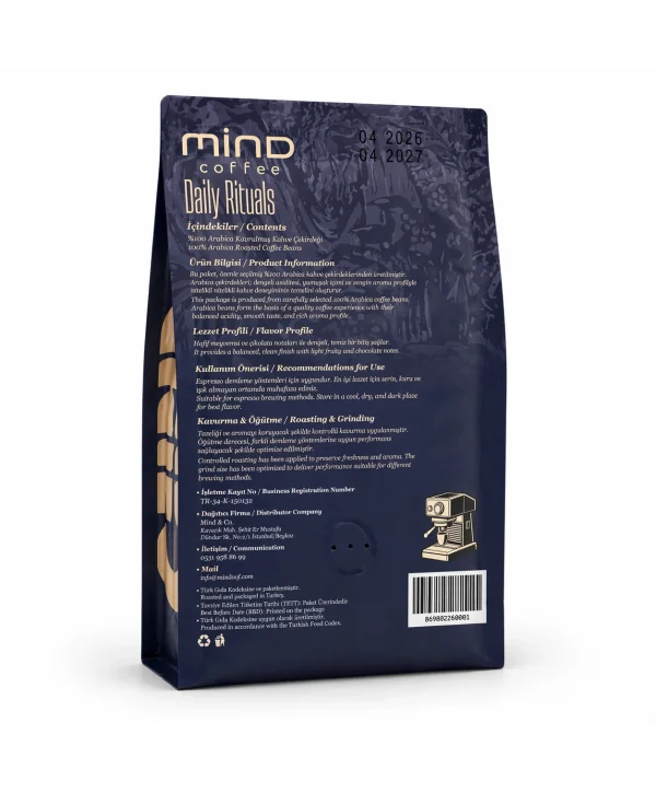 MİND COFFEE DAİLY RİTUALS ESPRESSO KAHVE 250 gr