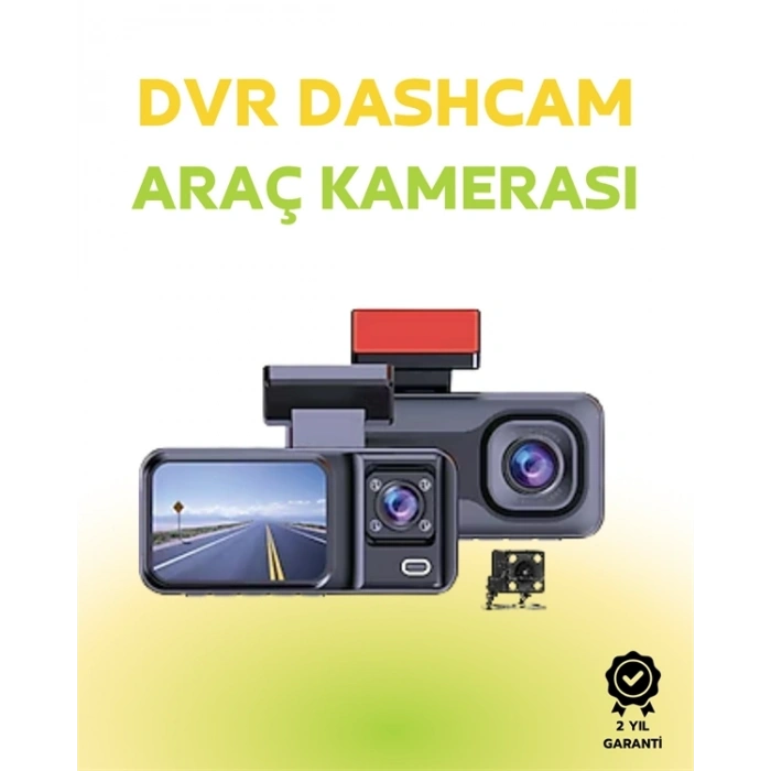 1080p Ön, 720p Arka Ve İç Kamera İle %100 Kapsama – Gece Görüşlü Araç Kamerası