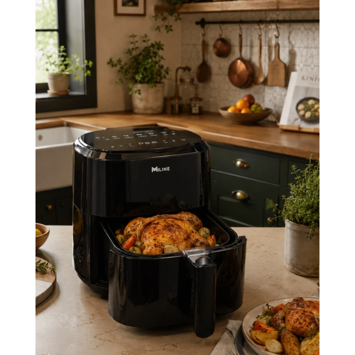 1360w Sıcak Hava Fritözü Dijital 4 Litre Air Fryer Dokunmatik Panel