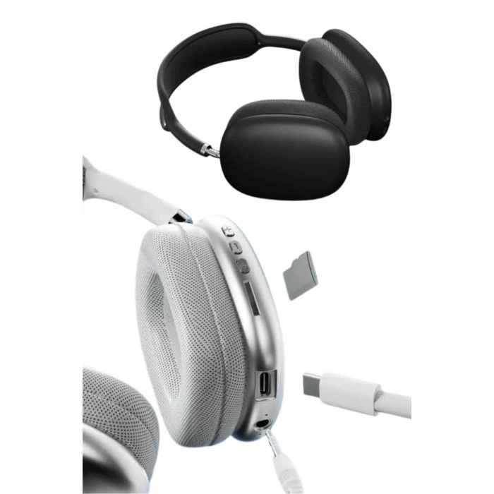 2025 Model Kulak Üstü Kablosuz Bluetooth Kulaklık Gürültü Azalta Uzun Pil