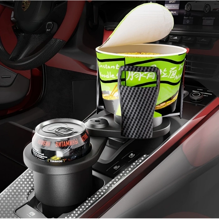 2’si 1 Arada Ayarlanabilir Araç Bardak Tutucu, Genişleyebilir Üst Kısım 3”-6.2”, Şişe Adaptörü, Araba Organizatörü, Dayanıklı Taban, Ramblers Hydroflask Uyumlu, Modern Araç Düzenleyic