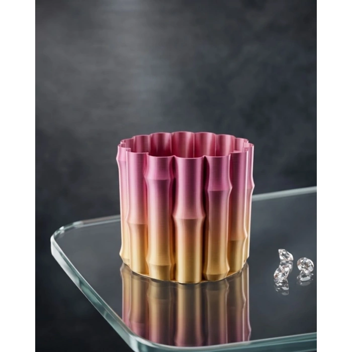 3d Dekoratif Mor Sarı Vazo Modern Tasarım Es Ev Aksesuarı