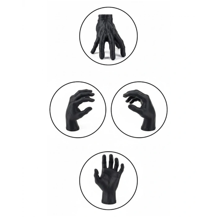 3d Dekoratif Siyah El Obje 17x16 Cm Gotik Ve Modern Aksesuar