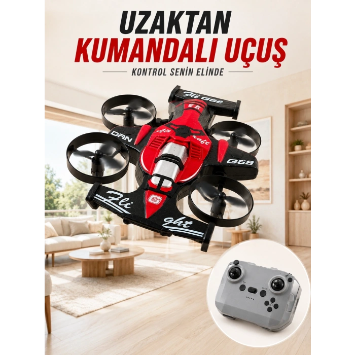 4 Pervaneli Rc Drone Uzaktan Kumandalı 360 Derece Dönüşlü Akrobatik Uçan Oyuncak