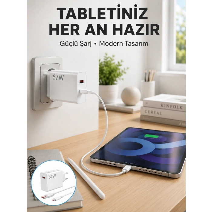 67 Watt Type C Hızlı Şarj Başlık  Black Shark Uyumlu Yeni Nesil