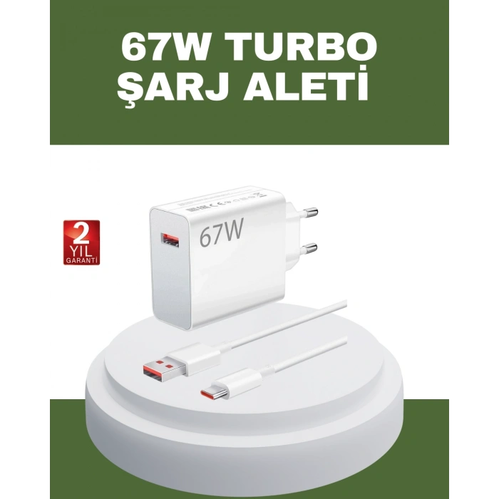 67 Watt Type C Hızlı Şarj Cihazı Oneplus 7 8 9 10 Uyumlu