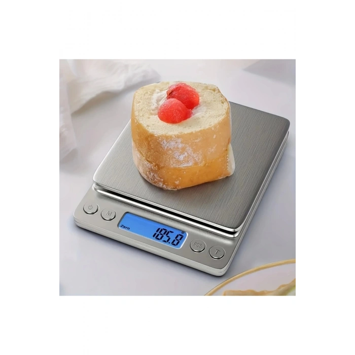 Pratik Dijital Hassas Mutfak Terazisi Hassas Tartı 2000 Gr./0.1 Gr. Hassasiyet