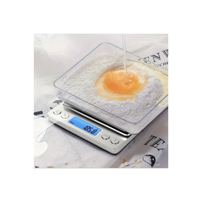Pratik Dijital Hassas Mutfak Terazisi Hassas Tartı 2000 Gr./0.1 Gr. Hassasiyet