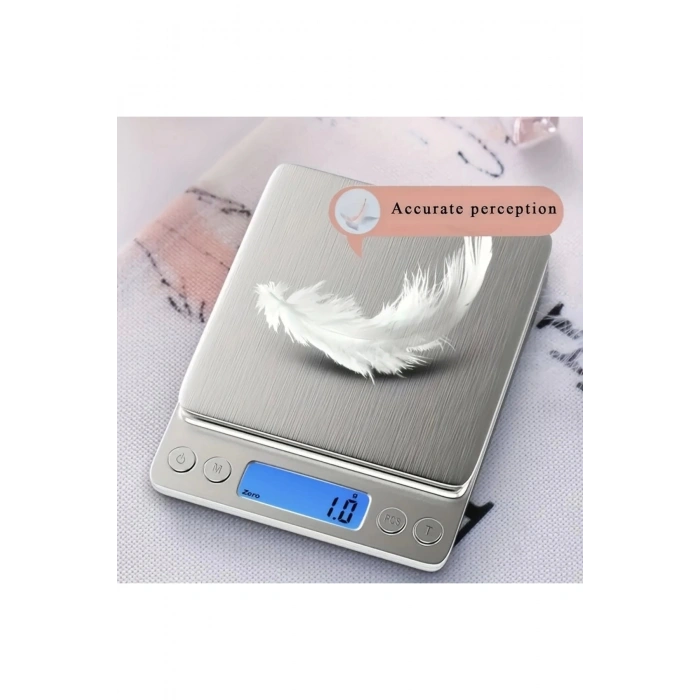 Pratik Dijital Hassas Mutfak Terazisi Hassas Tartı 2000 Gr./0.1 Gr. Hassasiyet