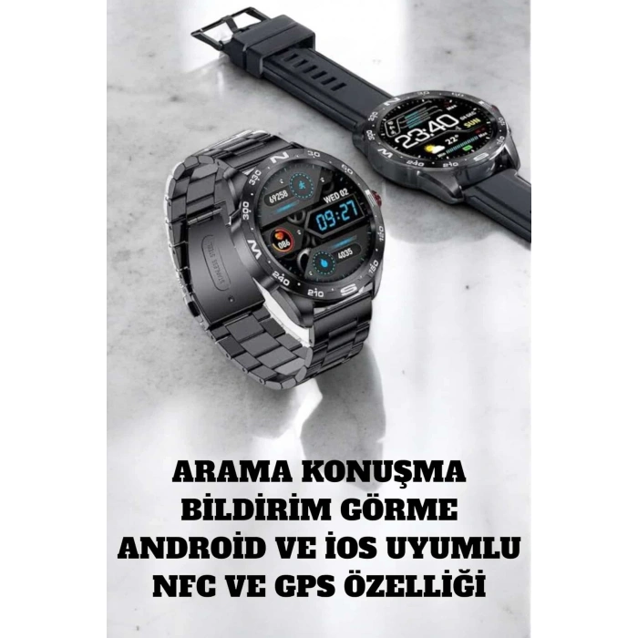 Akıllı Saat Arama Cevaplayan Titreşim Özelliğiyle Bildirim Görebilen
