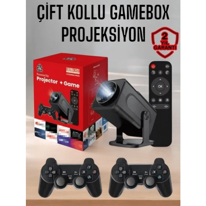 Android Projeksiyon Ve Çift Kollu Game Box