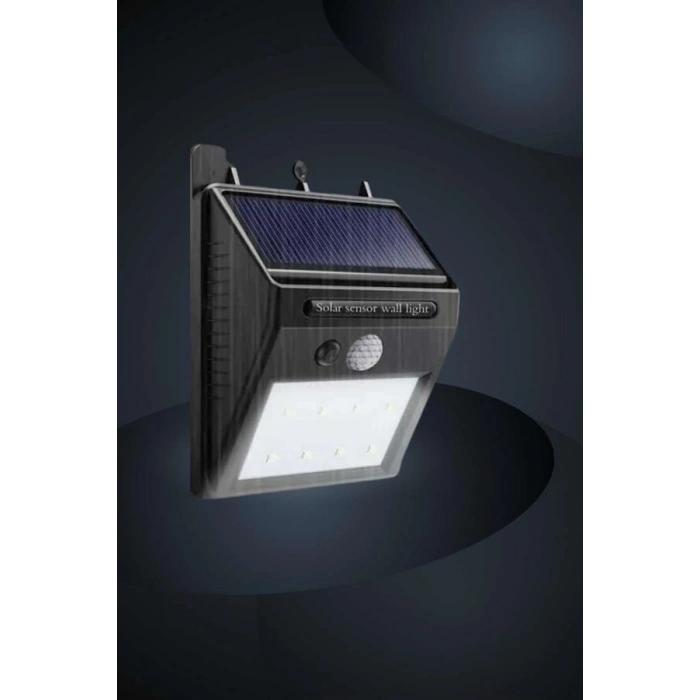 Bahçe Aydınlatma Sensörlü Güneş Enerjili Duvar Lambası 40 Led Işık
