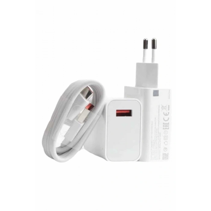 Beyaz Ultra Plus Hızlı Şarj Seti Şarj Adaptörü Ve Kablosu 67w