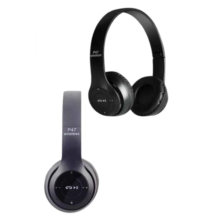 Bluetooth Kablosuz Kulaklık Siyah Wireless 5.0 Kulak Üstü Uzun Pil Ömrü