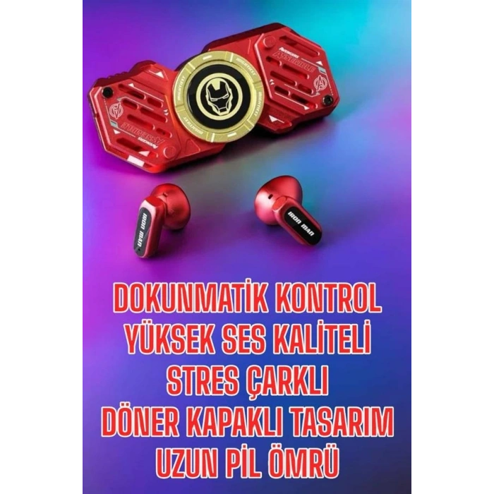 Bluetooth Kulaklık Stres Çarklı Döndürülebilir Uzun Şarj Süreli  Kulaklığı