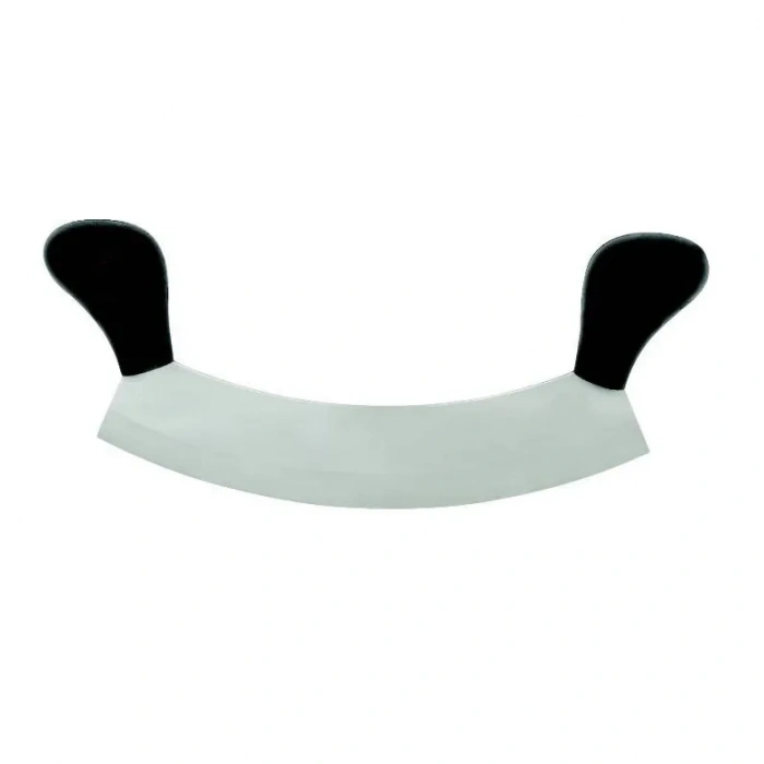 Bursa Paslanmaz Çift Saplı Pizza Satır, Zırh Bıçağı 25 Cm