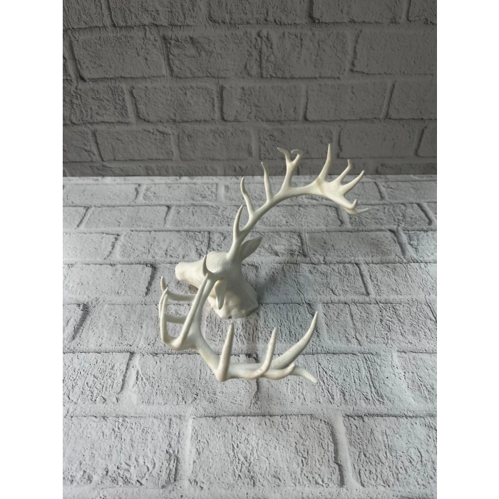 Dekoratif Geyik Başı Heykel 25 Cm Modern Minimal Tasarım