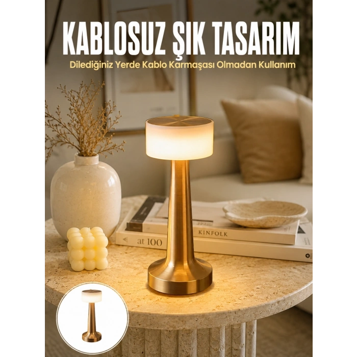 Dekoratif Masa Lambası Dokunmatik Renk Değiştirebilen Gece Lambası Yeni Nesil