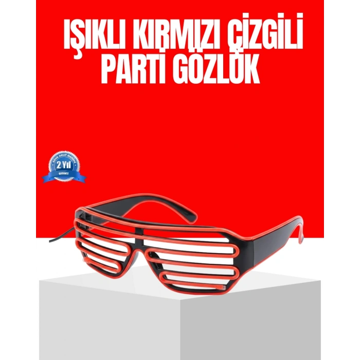 Dikkat Çeken Tasarımlı Led Işıklı Eğlence Gözlüğü