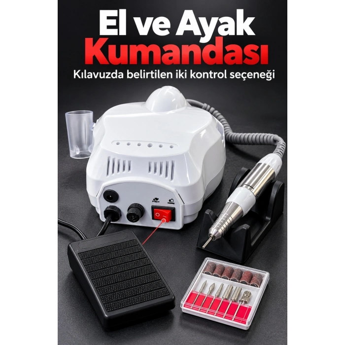 Elektrikli Tırnak Şekillendirme Seti Kablolu El Atlı