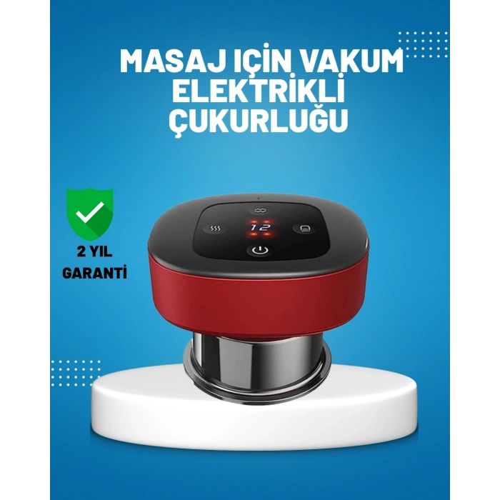 Elektrikli Vakumlu Çukurluk Masaj Aleti Isıtmalı Ve Kırmızı Işıklı Terapi Seti