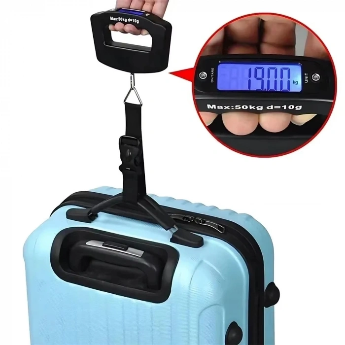 Fithome Ty-s11 Dijital Işıklı Elektronik Askılı El Bagaj Tartısı Bavul Kantarı 50kg