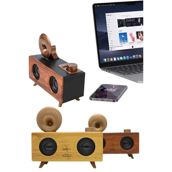 Gramafon Nostaljik Radyo Yüksek Ses Kalitesi Usb Tf Kart Aux Yeni Nesil